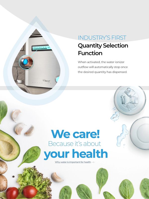 Fresh vegetables and clean water — healthy lifestyle